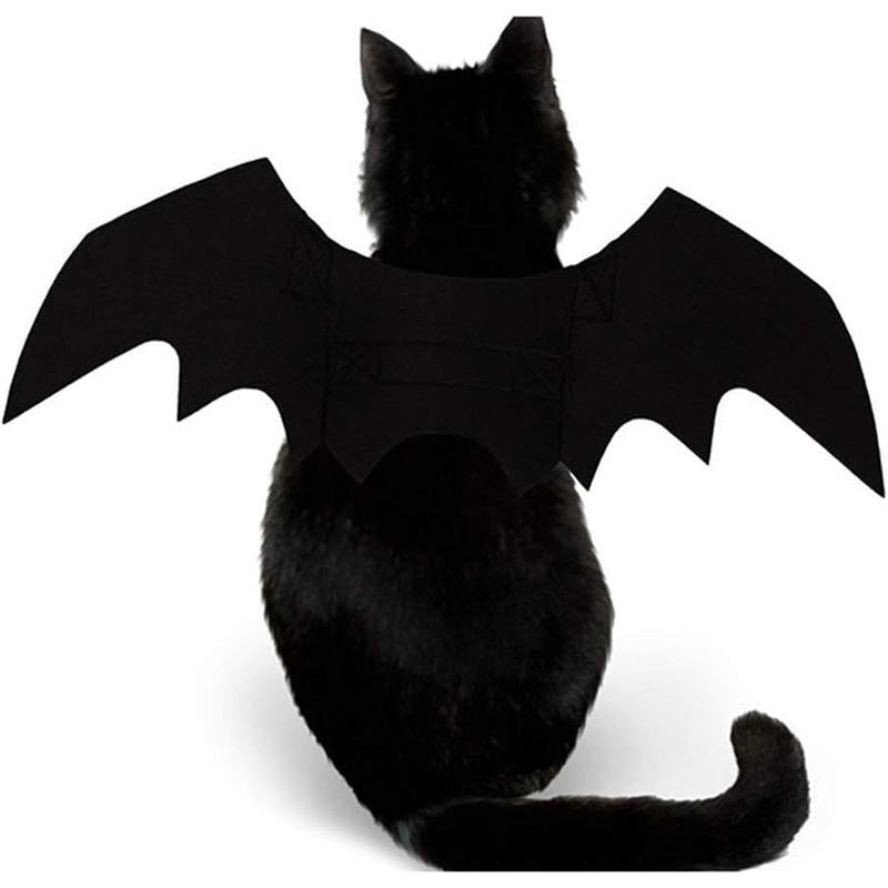 Pet Cat Bat Wings for Halloween Party Decoration, Puppy Collar Leads Cosplay Bat Costume,Cute Puppy Cat Dress up Accessories