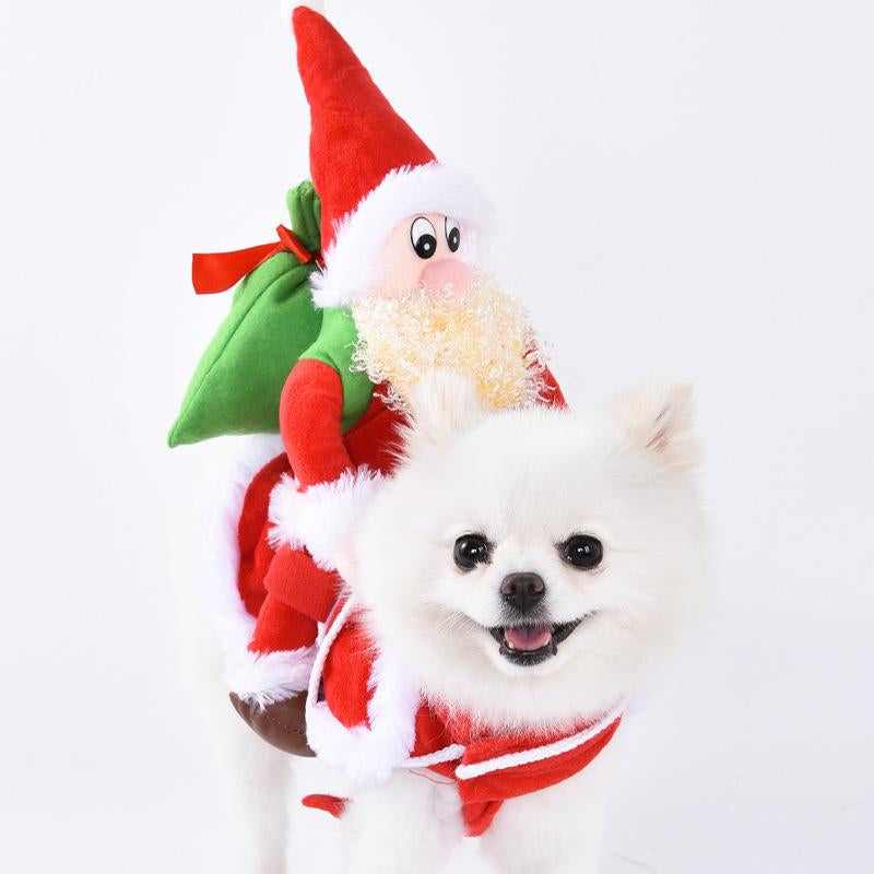 2025 New Funny Dog Costume with Pet Wig, Role Play Horror Costume with Knife, Creative Pet Costume Suitable for Small, Medium and Large Dogs, Cats and Puppies, Halloween Costume Funny