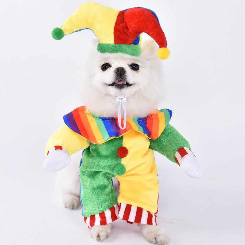 2025 New Funny Dog Costume with Pet Wig, Role Play Horror Costume with Knife, Creative Pet Costume Suitable for Small, Medium and Large Dogs, Cats and Puppies, Halloween Costume Funny