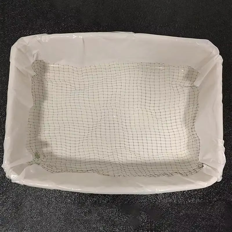 Cat Litter Bags Liners 10Pcs Drawstring Sifting Cat Litter Bags with Filter Net Reusable Litter Box Liners Thick Cat Bags