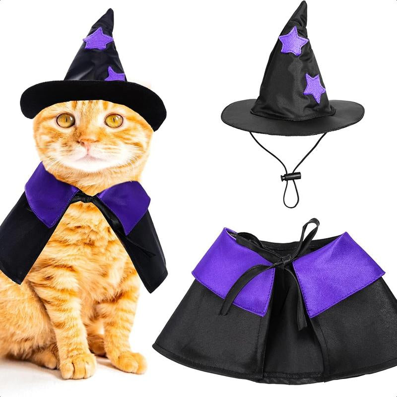 Pet Cat Bat Wings for Halloween Party Decoration, Puppy Collar Leads Cosplay Bat Costume,Cute Puppy Cat Dress up Accessories