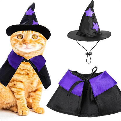 Pet Cat Bat Wings for Halloween Party Decoration, Puppy Collar Leads Cosplay Bat Costume,Cute Puppy Cat Dress up Accessories