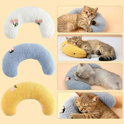 Pet Little Pillow Neck Protector Deep Sleep Fashion Puppy Kitten U-Shaped Pillow Dog Cat Headrest Sleeping Pillow Pet Supplies