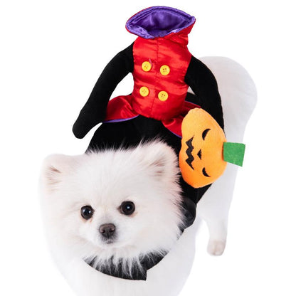2025 New Funny Dog Costume with Pet Wig, Role Play Horror Costume with Knife, Creative Pet Costume Suitable for Small, Medium and Large Dogs, Cats and Puppies, Halloween Costume Funny