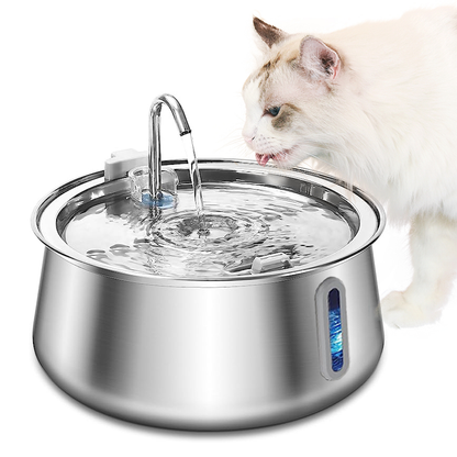 4L Cat Water Fountain Stainless Steel Automatic Pet Water Dispenser Ultra Quiet Dog Water Fountain with Filter Cat Products