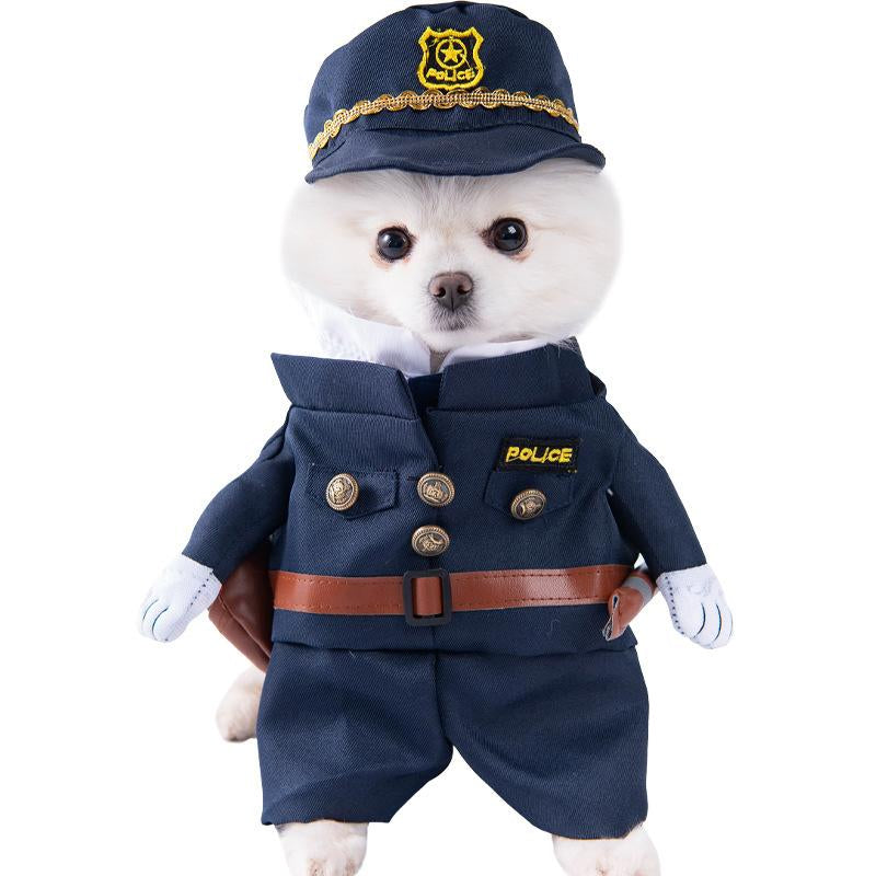 2025 New Funny Dog Costume with Pet Wig, Role Play Horror Costume with Knife, Creative Pet Costume Suitable for Small, Medium and Large Dogs, Cats and Puppies, Halloween Costume Funny